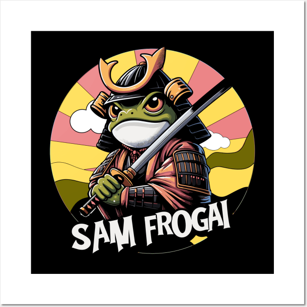 Samurai Frog Wall Art by JessArty
